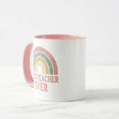 Bester Lehrer je Rainbow-Lehrer Tasse (Vorderseite Links)