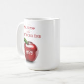 Bester Lehrer je Red Apple | Geschenk für Lehrer Kaffeetasse (Vorderseite Links)