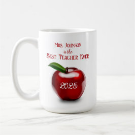 Bester Lehrer je Red Apple | Geschenk für Lehrer Kaffeetasse
