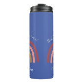 Bester Lehrer je Regenbogen Sun-Gesamtdesign Thermosbecher (Vorderseite)