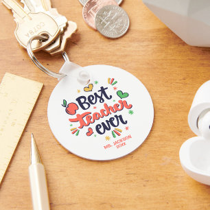 Bester Lehrer je rot-gelb-grün Schlüsselanhänger