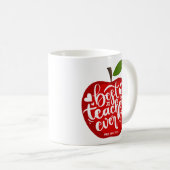 Bester Lehrer je Roter Apple zurück zur Schule Kaffeetasse (VorderseiteRechts)