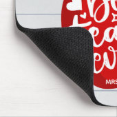 Bester Lehrer je Roter Apple zurück zur Schule Mousepad (Ecke)