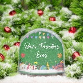 Bester Lehrer je Spaß Foto Geschenk Schneekugeln (Weihnachten)