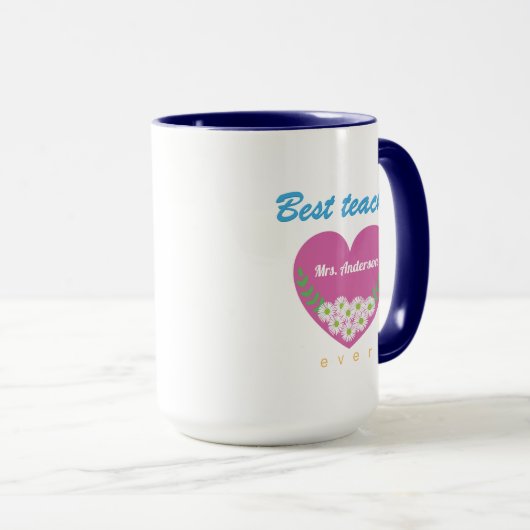 Bester Lehrer je Tasse (VorderseiteRechts)
