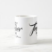 Bester Lehrer je Trendy Typografy Name Script Kaffeetasse (Mittel)