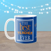 Bester Lehrer je Typografie Blau Kaffeetasse