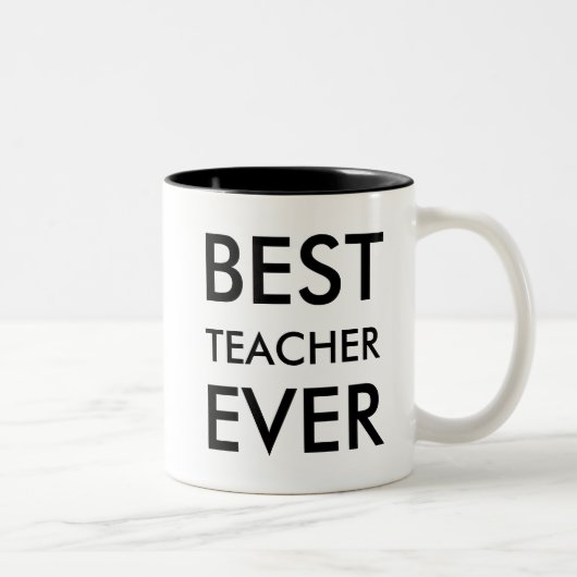 Bester Lehrer je | Wertgutschrift Zweifarbige Tasse (Rechts)
