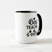 Bester Lehrer je Wordart Tasse (VorderseiteRechts)