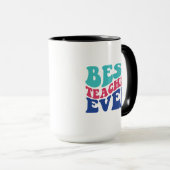 Bester Lehrer je Wordart Tasse (VorderseiteRechts)