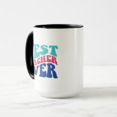 Bester Lehrer je Wordart Tasse (Vorderseite Links)