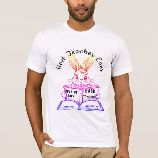 Bester Lehrer je - Zurück zur Schule T-Shirt (Vorderseite)