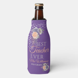 Bester Lehrer jemals Bläserpeony Rose Lila Flaschenkühler
