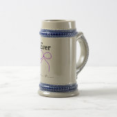 Bester Lehrer jemals lila Schleife Namens Dankesch Bierglas (VorderseiteRechts)
