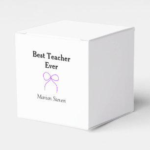 Bester Lehrer jemals lila Schleife Namens Dankesch Geschenkschachtel