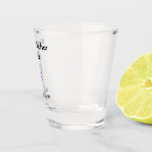 Bester Lehrer jemals violette Schleife Namens Dank Schnapsglas (Rechts)