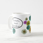 Bester Lehrer mit Spaß beim botanischen Blumendesi Kaffeetasse (Vorderseite Links)