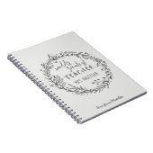 bester Lehrer, moderner Minimalkranz Notizblock (Rechte Seite)