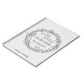 bester Lehrer, moderner Minimalkranz Notizblock (Linke Seite)