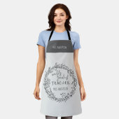 bester Lehrer, moderner Minimalkranz Schürze (Getragen)