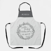 bester Lehrer, moderner Minimalkranz Schürze (Vorderseite)