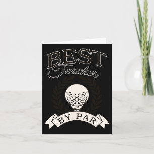 Bester Lehrer nach Par Funny Golf Golfer Karte