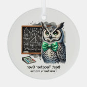 Bester Lehrer, Name einfügen Ornament Aus Glas (Rückseite)