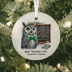 Bester Lehrer, Name einfügen Ornament Aus Glas