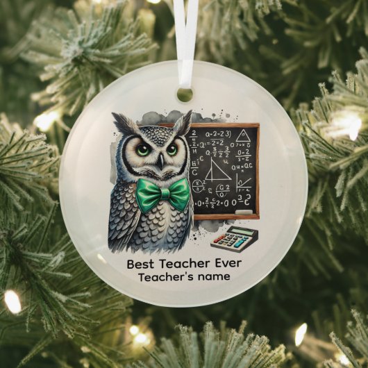 Bester Lehrer, Name einfügen Ornament Aus Glas (InSitu)