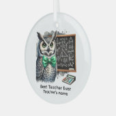 Bester Lehrer, Name einfügen Ornament Aus Glas (Vorderseite links)