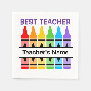 Bester Lehrer Napkin, Personalisiertes Schulgesche Serviette