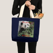 Bester Lehrer, Niedlich Panda, danke Leinwand Jumbo Stoffbeutel (Vorderseite (Produkt))