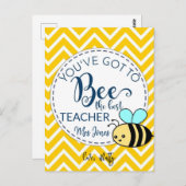 bester Lehrer Postkarte (Vorne/Hinten)