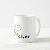 „Bester LEHRER“ – Süßes lustiges Lehrergeschenk Kaffeetasse (VorderseiteRechts)
