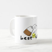 „Bester LEHRER“ – Süßes lustiges Lehrergeschenk Kaffeetasse (Vorderseite Links)