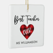 Bester Lehrer Trendy Personalisiert Teacher Weihna Keramikornament (Rechts)