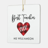Bester Lehrer Trendy Personalisiert Teacher Weihna Keramikornament (Links)
