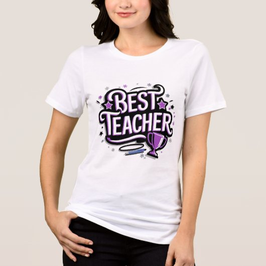 Bester Lehrer Tri-Blend Shirt (Vorderseite)