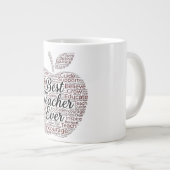 Bester Lehrer überhaupt Apfel-Wortkunst-Kaffeetass Jumbo-Tasse (Vorderseite Rechts)