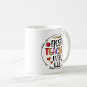 Bester Lehrer überhaupt Aufkleber – Lustige Wertsc Kaffeetasse (VorderseiteRechts)