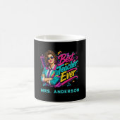 Bester Lehrer überhaupt! Benutzerdefiniert 80er Re Kaffeetasse (Mittel)
