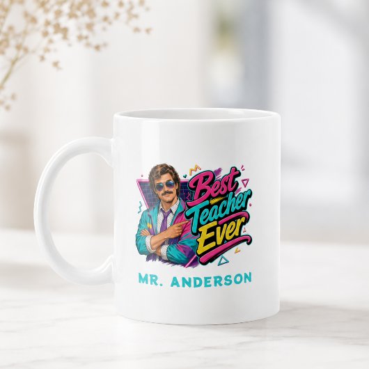 Bester Lehrer überhaupt! Benutzerdefiniert 80er Re Kaffeetasse