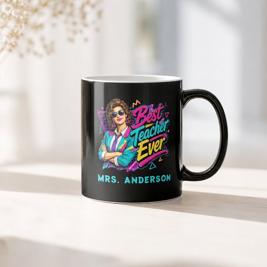 Bester Lehrer überhaupt! Benutzerdefiniert 80er Re Kaffeetasse
