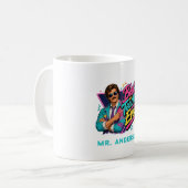 Bester Lehrer überhaupt! Benutzerdefiniert 80er Re Kaffeetasse (Vorderseite Links)