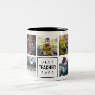 Bester Lehrer überhaupt, individuelle Fototasse Zweifarbige Tasse