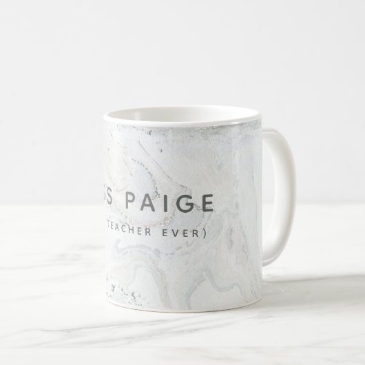 (BESTER LEHRER ÜBERHAUPT) MARMOR KAFFEETASSE (VorderseiteRechts)