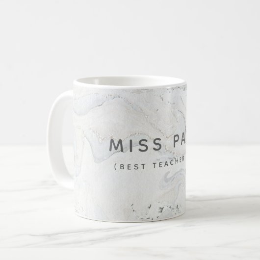 (BESTER LEHRER ÜBERHAUPT) MARMOR KAFFEETASSE (Vorderseite Links)