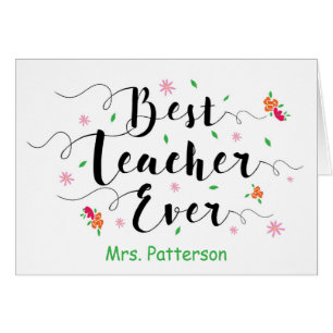 Bester Lehrer überhaupt, mit Blumen