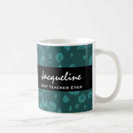 Bester Lehrer-überhaupt Name-aquamarines Kaffeetasse