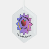 Bester Lehrer überhaupt! Ornament Aus Glas (Vorderseite Links)